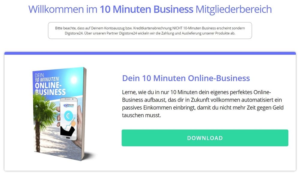 10 Minuten Online Business